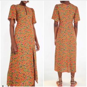 Farm Rio Tucano Paradise Midi Dress Parrot